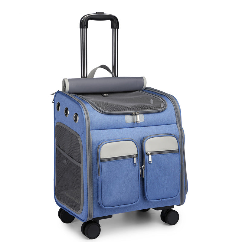 Foldable Pet Trolley Backpack