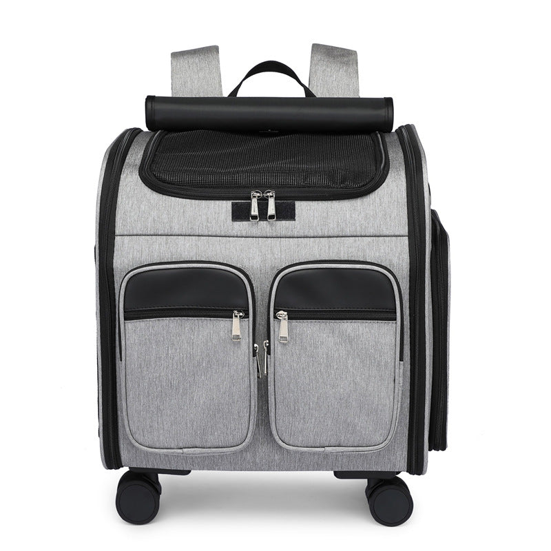 Foldable Pet Trolley Backpack