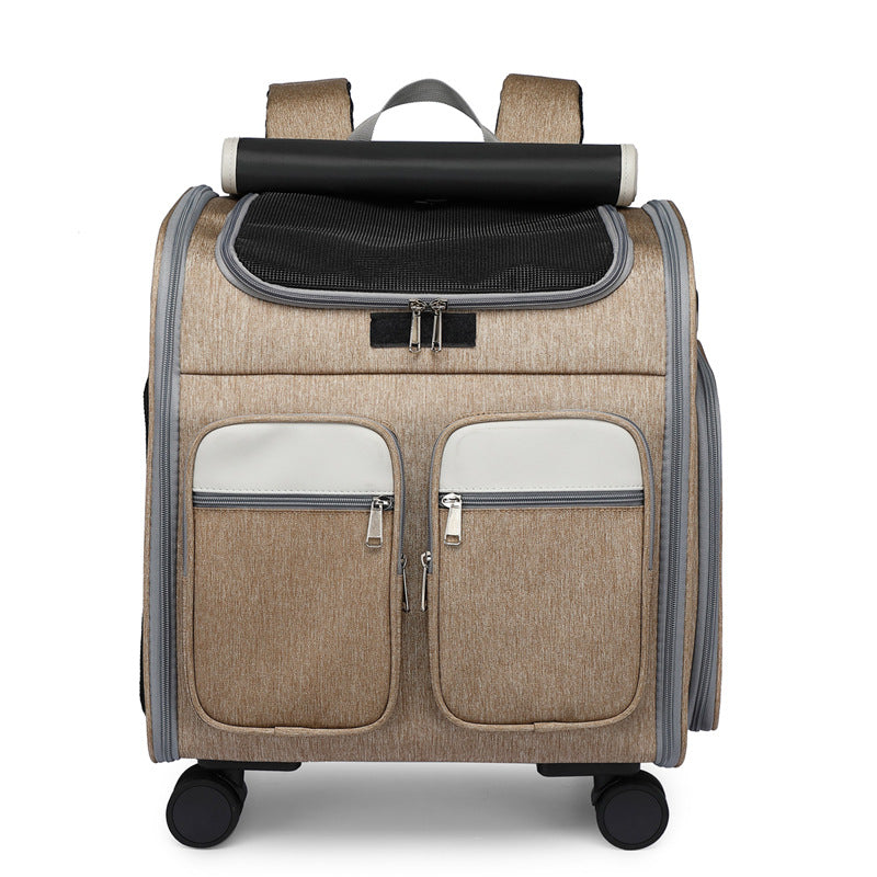Foldable Pet Trolley Backpack
