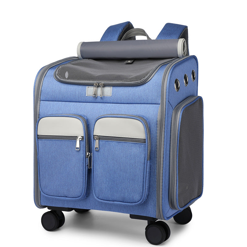 Foldable Pet Trolley Backpack