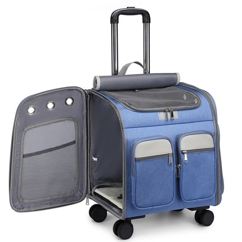 Foldable Pet Trolley Backpack