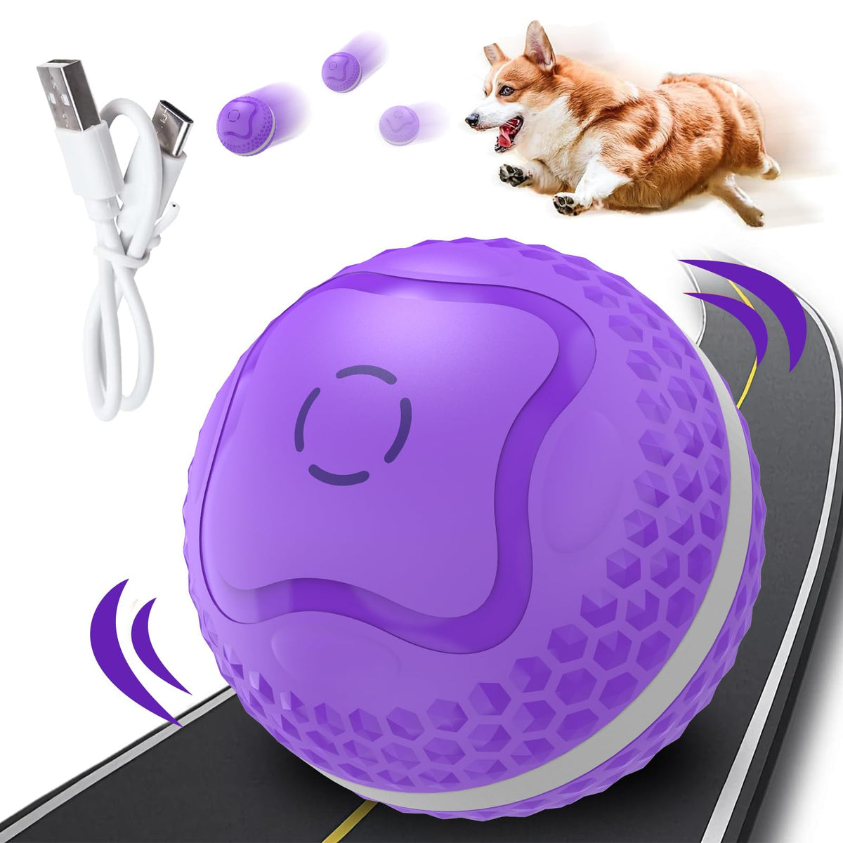 Auto-Rolling Interactive Dog Ball